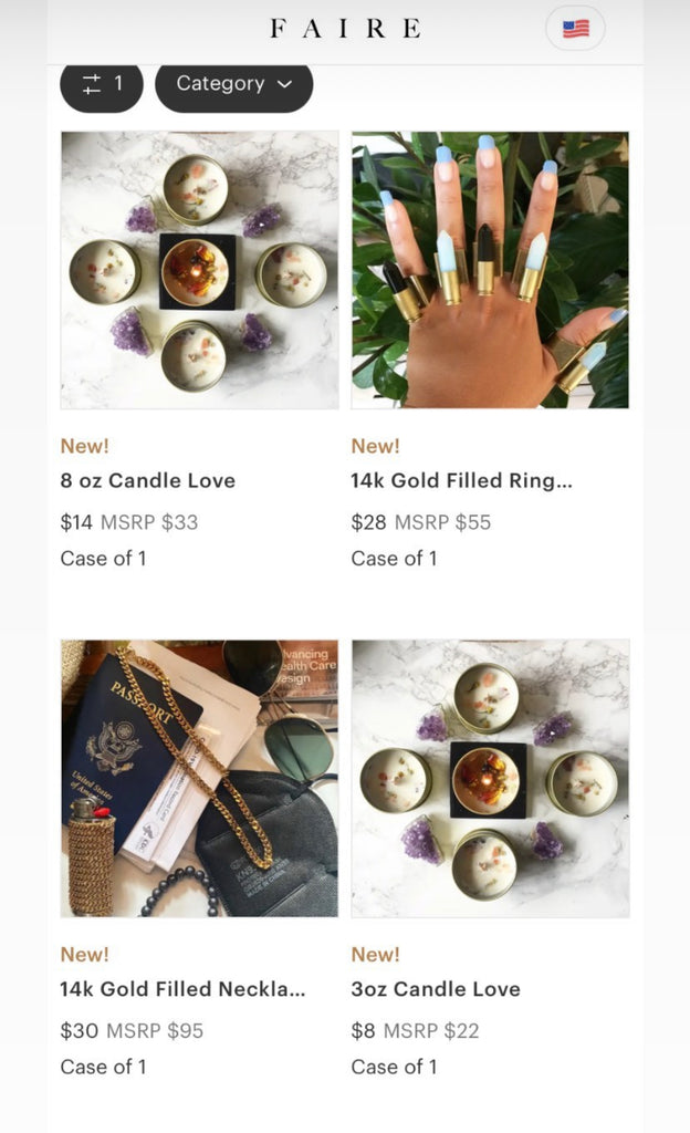 Wholesale via Faire!