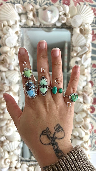 Turquoise Sterling Silver Adjustable Rings