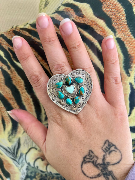 Turquoise Sterling Silver Adjustable Rings