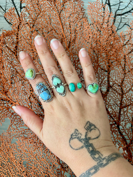 Turquoise Sterling Silver Adjustable Rings