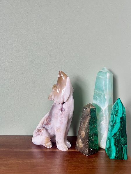 Flower Agate Wolf