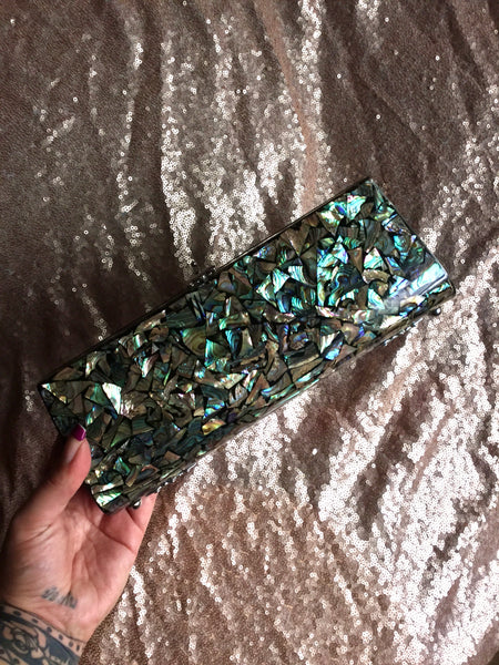 Vintage Abalone Clutch